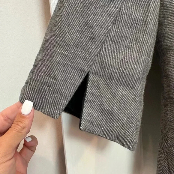 Banana Republic Grey Linen Blend Cropped Blazer Jacket Women’s Size 10 Medium M - Picture 5 of 12